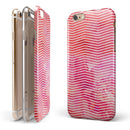 Pink Watercolor Over White Chevron iPhone 6/6s or 6/6s Plus 2-Piece Hybrid INK-Fuzed Case