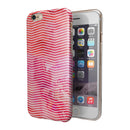 Pink Watercolor Over White Chevron iPhone 6/6s or 6/6s Plus 2-Piece Hybrid INK-Fuzed Case
