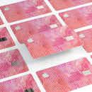 Pink Watercolor Over White Chevron - Premium Protective Decal Skin-Kit for the Apple Credit Card
