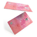 Pink Watercolor Over White Chevron - Premium Protective Decal Skin-Kit for the Apple Credit Card