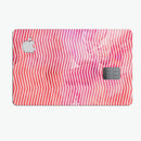 Pink Watercolor Over White Chevron - Premium Protective Decal Skin-Kit for the Apple Credit Card