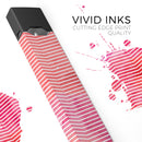 Pink Watercolor Over White Chevron - Premium Decal Protective Skin-Wrap Sticker compatible with the Juul Labs vaping device