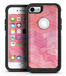Pink Watercolor Over White Chevron - iPhone 7 or 8 OtterBox Case & Skin Kits
