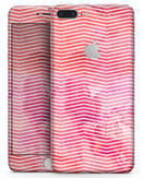Pink Watercolor Over White Chevron - Skin-kit for the iPhone 8 or 8 Plus