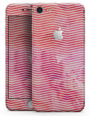 Pink Watercolor Over White Chevron - Skin-kit for the iPhone 8 or 8 Plus