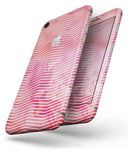 Pink Watercolor Over White Chevron - Skin-kit for the iPhone 8 or 8 Plus