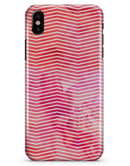 Pink Watercolor Over White Chevron - iPhone X Clipit Case
