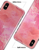 Pink Watercolor Over White Chevron - iPhone X Clipit Case