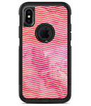 Pink Watercolor Over White Chevron - iPhone X OtterBox Case & Skin Kits