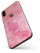 Pink Watercolor Over White Chevron - iPhone X Skin-Kit