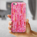 Pink Watercolor Patchwork iPhone 6/6s or 6/6s Plus 2-Piece Hybrid INK-Fuzed Case