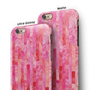 Pink Watercolor Patchwork iPhone 6/6s or 6/6s Plus 2-Piece Hybrid INK-Fuzed Case