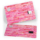 Pink Watercolor Patchwork - Premium Protective Decal Skin-Kit for the Apple Credit Card