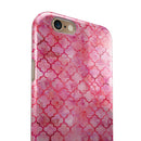 Pink Watercolor Quatrefoil iPhone 6/6s or 6/6s Plus 2-Piece Hybrid INK-Fuzed Case