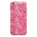 Pink Watercolor Quatrefoil iPhone 6/6s or 6/6s Plus 2-Piece Hybrid INK-Fuzed Case