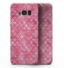 Pink Watercolor Quatrefoil - Samsung Galaxy S8 Full-Body Skin Kit