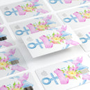 Pink Watercolor Ribbon Over Anchor - Premium Protective Decal Skin-Kit for the Apple Credit Card