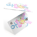 Pink Watercolor Ribbon Over Anchor - Premium Protective Decal Skin-Kit for the Apple Credit Card