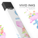 Pink Watercolor Ribbon Over Anchor - Premium Decal Protective Skin-Wrap Sticker compatible with the Juul Labs vaping device