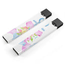 Pink Watercolor Ribbon Over Anchor - Premium Decal Protective Skin-Wrap Sticker compatible with the Juul Labs vaping device