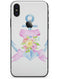 Pink Watercolor Ribbon Over Anchor - iPhone X Skin-Kit