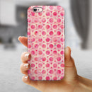 Pink Watercolor Ring Pattern iPhone 6/6s or 6/6s Plus 2-Piece Hybrid INK-Fuzed Case