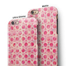 Pink Watercolor Ring Pattern iPhone 6/6s or 6/6s Plus 2-Piece Hybrid INK-Fuzed Case