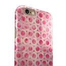 Pink Watercolor Ring Pattern iPhone 6/6s or 6/6s Plus 2-Piece Hybrid INK-Fuzed Case