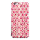 Pink Watercolor Ring Pattern iPhone 6/6s or 6/6s Plus 2-Piece Hybrid INK-Fuzed Case