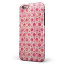 Pink Watercolor Ring Pattern iPhone 6/6s or 6/6s Plus 2-Piece Hybrid INK-Fuzed Case