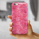 Pink Watercolor Stripes iPhone 6/6s or 6/6s Plus 2-Piece Hybrid INK-Fuzed Case