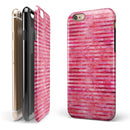 Pink Watercolor Stripes iPhone 6/6s or 6/6s Plus 2-Piece Hybrid INK-Fuzed Case