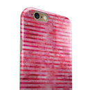 Pink Watercolor Stripes iPhone 6/6s or 6/6s Plus 2-Piece Hybrid INK-Fuzed Case