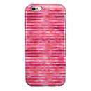 Pink Watercolor Stripes iPhone 6/6s or 6/6s Plus 2-Piece Hybrid INK-Fuzed Case