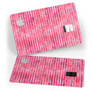 Pink Watercolor Stripes - Premium Protective Decal Skin-Kit for the Apple Credit Card