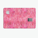 Pink Watercolor Stripes - Premium Protective Decal Skin-Kit for the Apple Credit Card