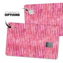 Pink Watercolor Stripes - Premium Protective Decal Skin-Kit for the Apple Credit Card