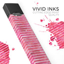 Pink Watercolor Stripes - Premium Decal Protective Skin-Wrap Sticker compatible with the Juul Labs vaping device