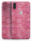 Pink Watercolor Stripes - iPhone X Skin-Kit
