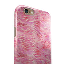 Pink Watercolor Tiger Pattern iPhone 6/6s or 6/6s Plus 2-Piece Hybrid INK-Fuzed Case