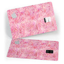 Pink Watercolor Tiger Pattern - Premium Protective Decal Skin-Kit for the Apple Credit Card