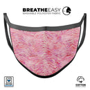 Pink Watercolor Tiger Pattern - Made in USA Mouth Cover Unisex Anti-Dust Cotton Blend Reusable & Washable Face Mask with Adjustable Sizing for Adult or Child