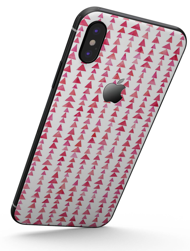 Pink Watercolor Triangle Pattern V2 - iPhone X Skin-Kit