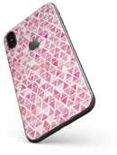 Pink Watercolor Triangle Pattern - iPhone X Skin-Kit