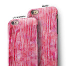 Pink Watercolor Woodgrain iPhone 6/6s or 6/6s Plus 2-Piece Hybrid INK-Fuzed Case