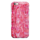Pink Watercolor Woodgrain iPhone 6/6s or 6/6s Plus 2-Piece Hybrid INK-Fuzed Case