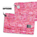 Pink Watercolor Woodgrain - Premium Protective Decal Skin-Kit for the Apple Credit Card