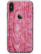 Pink Watercolor Woodgrain - iPhone X Skin-Kit