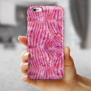 Pink Watercolor Zebra Pattern iPhone 6/6s or 6/6s Plus 2-Piece Hybrid INK-Fuzed Case