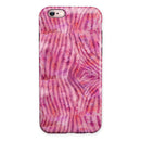 Pink Watercolor Zebra Pattern iPhone 6/6s or 6/6s Plus 2-Piece Hybrid INK-Fuzed Case
